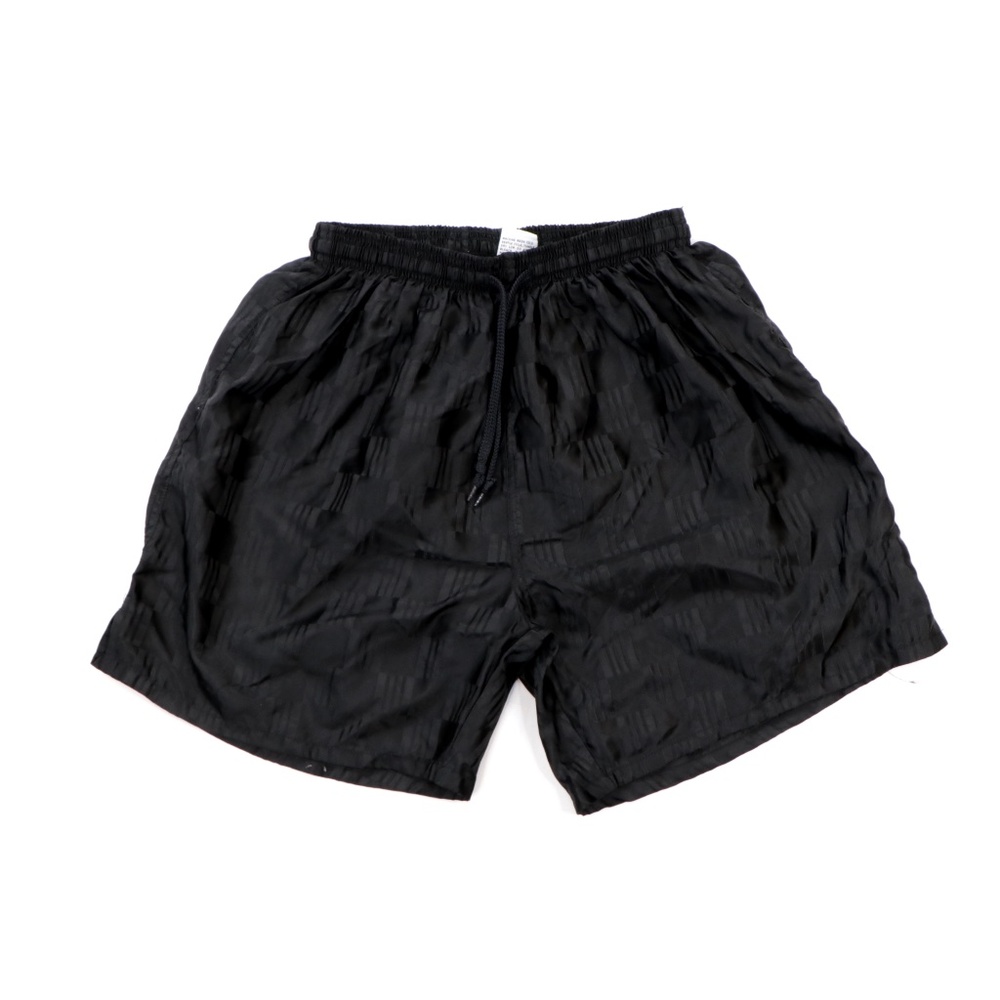 Vintage 90s Geometric Nylon Soccer Shorts Black